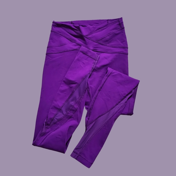 lululemon athletica Pants - Lululemon Free Flow Full-On Luon Mesh Panel Leggings | Purple | Size 6